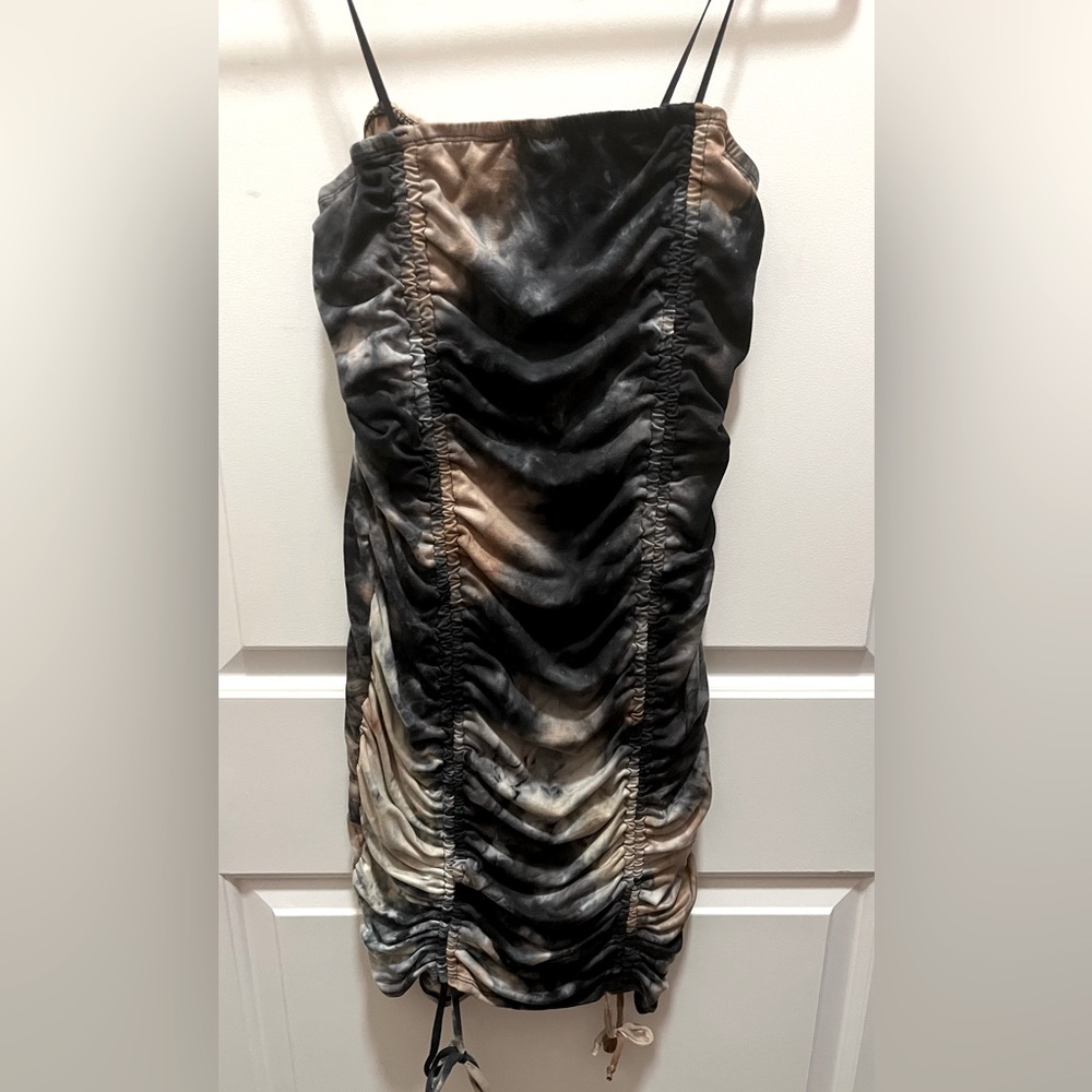Ruched Tie dye fashion nova stretch dress